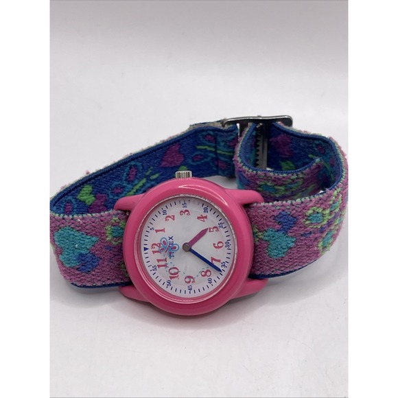 Timex Time Machines Kids‎ Watch Elastic Band Pink Case T89001- New Battery - Picture 4 of 6